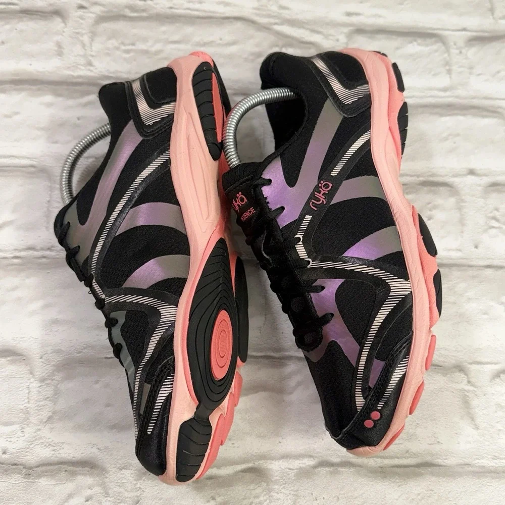 Ryka Influence Cross Training Athletic Shoes Black Pink Woman's 9.5 W‎ Nice!!